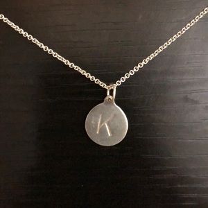 K letter necklace